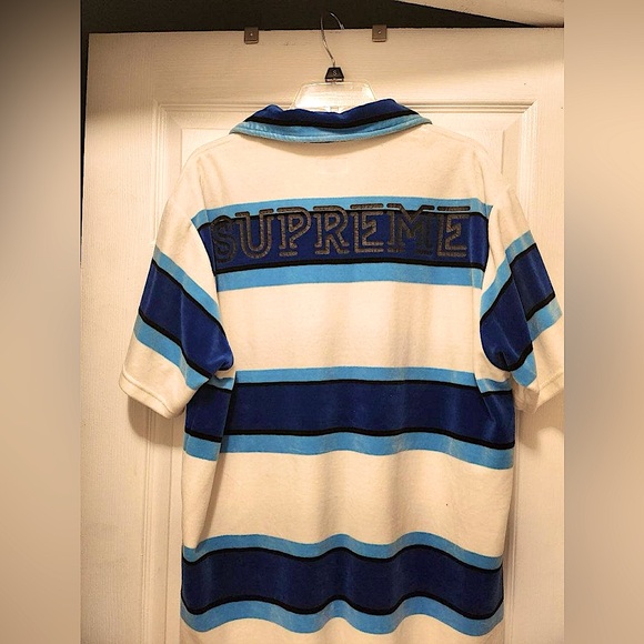 Supreme Stripe Velour Polo - Picture 4 of 5